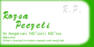 rozsa peczeli business card